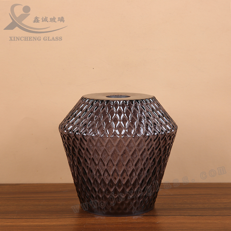 Grey Coated Glass Table Lamp Shade
